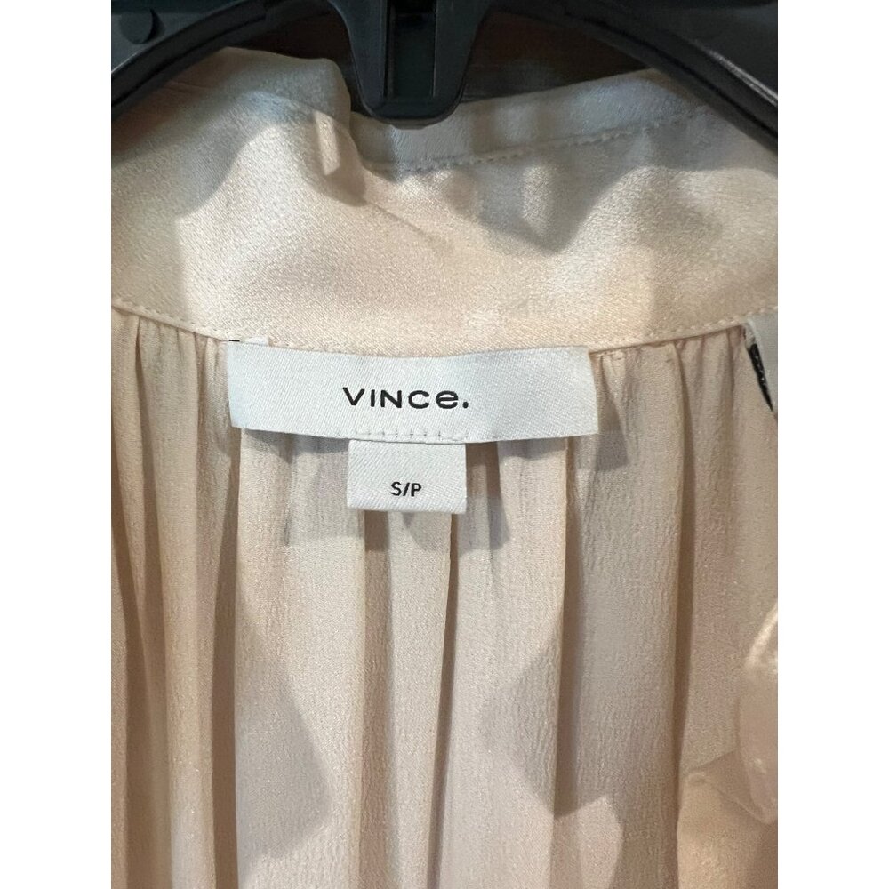 Vince Cap Sleeve Ruched Back Blouse top shirt size S - Picture 5 of 10